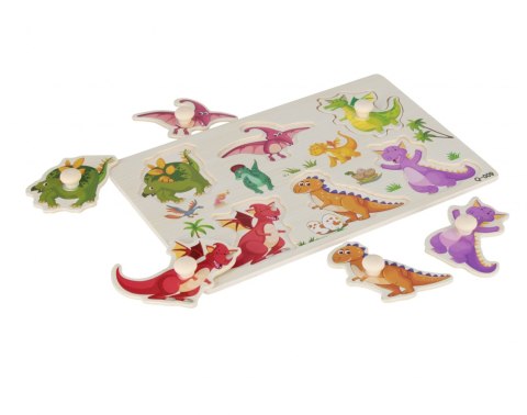 Układanka drewniana Dinozaury MEGA CREATIVE 545198
