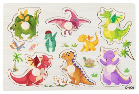 Układanka drewniana Dinozaury MEGA CREATIVE 545198