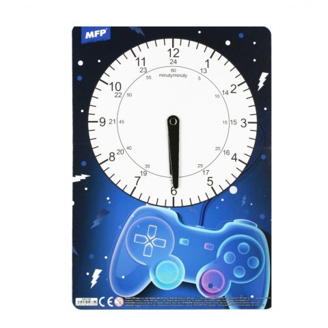 Zegar edukacyjny papierowy 21x29 Boys A 12 MFP 5301195