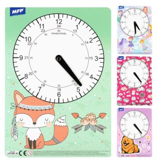 Zegar edukacyjny papierowy 21x29 Girls A 12 MFP 5301196