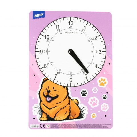 Zegar edukacyjny papierowy 21x29 Girls A 12 MFP 5301196