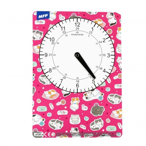 Zegar edukacyjny papierowy 21x29 Girls A 12 MFP 5301196