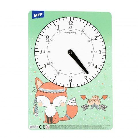 Zegar edukacyjny papierowy 21x29 Girls A 12 MFP 5301196