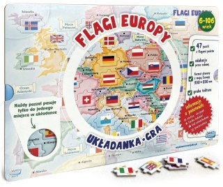 GRA UKŁADANKA FLAGI EUROPY 47EL FOL1