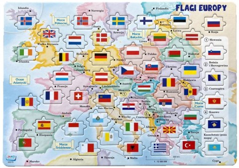 GRA UKŁADANKA FLAGI EUROPY 47EL FOL1