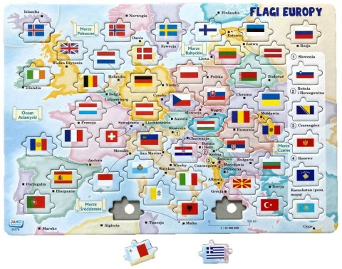 GRA UKŁADANKA FLAGI EUROPY 47EL FOL1