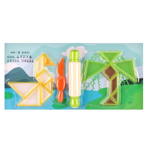 Masa plastyczna z akcesoriami Tangram MEGA CREATIVE 549593