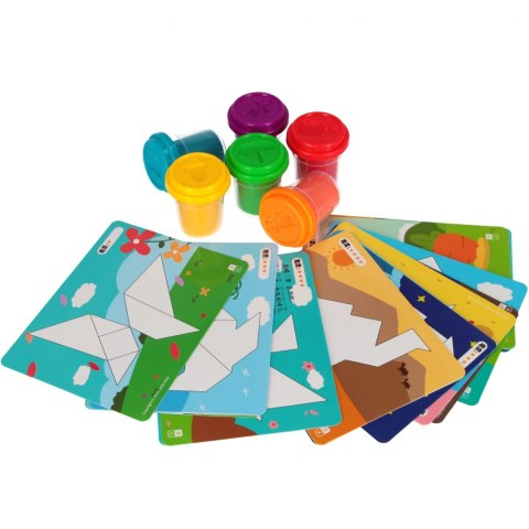 Masa plastyczna z akcesoriami Tangram MEGA CREATIVE 549593