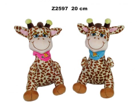 PLUSZAK ZYRAFA 20CM SIEDZACA Z APASZKA SA