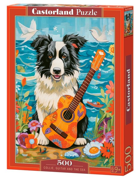 Puzzle 500 el. Collie, Guitar and the Sea CASTORLAND B-54008