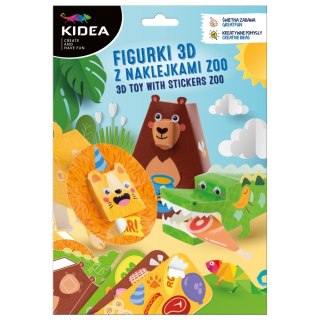 ZEST KREAT FIGURKI 3D ZOO NAKLEJ 180X260 KIDEA