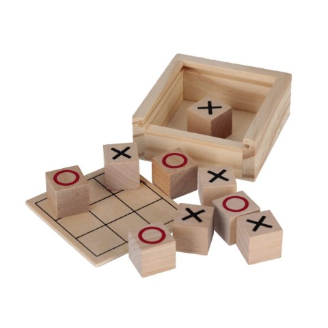 Gra Kółko i Krzyżyk drewniane kostka Wood MEGA CREATIVE 552136