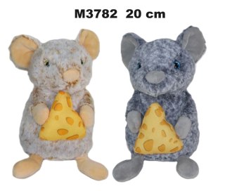 PLUSZAK MYSZ 20CM SIEDZACA Z SERKIEM SA