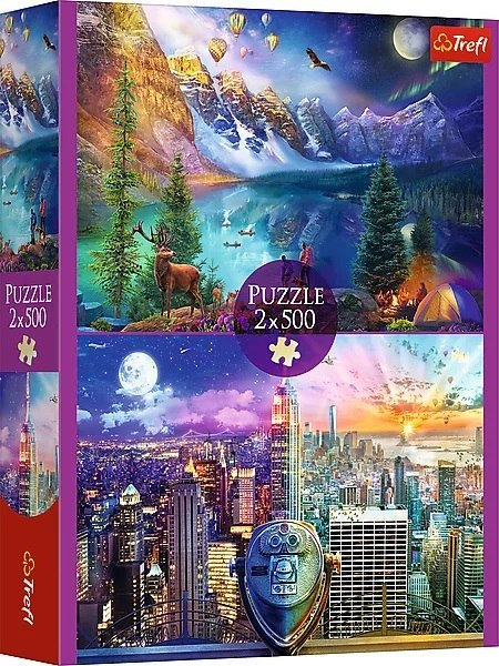 Puzzle 2x500 elementów Wycieczka po Ameryce TREFL 37500 TR