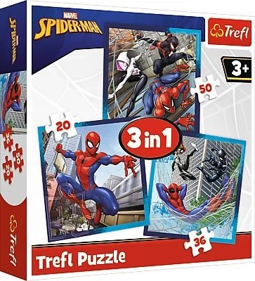 Puzzle 3w1 Spiderman Pajęczy Przyjaciel TREFL 34874 TR