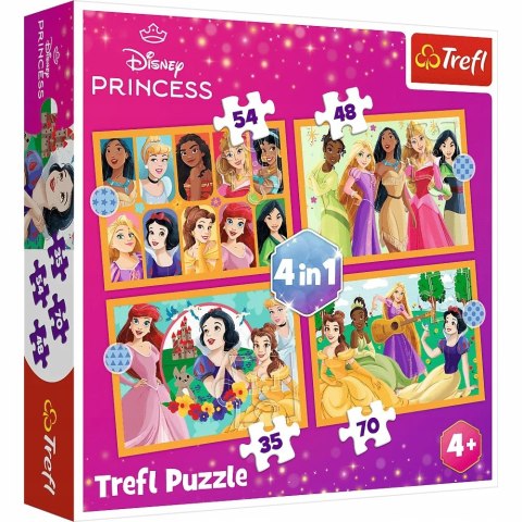 Puzzle 4w1 Disney Bajkowe historie TREFL 34651 TR