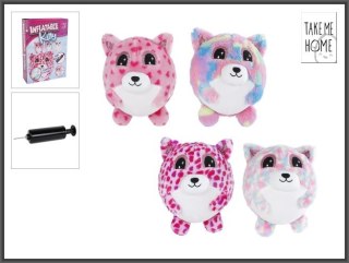 Zwierzak dmuchany 23cm z pompką 4-rodzaje