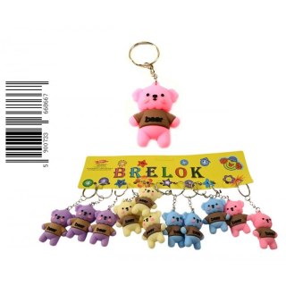 Brelok gumowy 5 cm Miś mix kolorów op.12 szt. MIDEX D44831