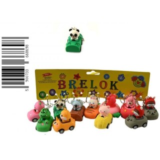Brelok gumowy 5 cm Zwierzęta w aucie mix op.12 szt. MIDEX D44834