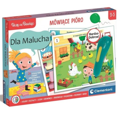 Clementoni Gra edukacyjna Mówiące pióro 500pytań Malucha 50944 CLEM