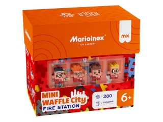 Klocki konstrukcyjne Mini Waffle 280el Remiza Strażacka MARIOINEX 906279