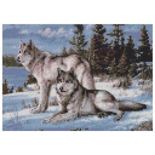 Mozaiki diamentowe wilki FLAMINGO LINE