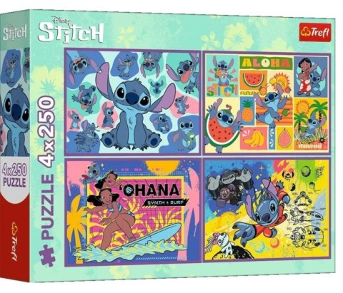 Puzzle 4x250el Niezwykły Stitch TREFL 13311 TR