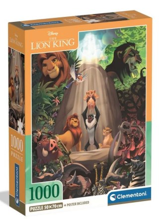 Puzzle Clementoni 1000 elementów Lion King Compact 39902