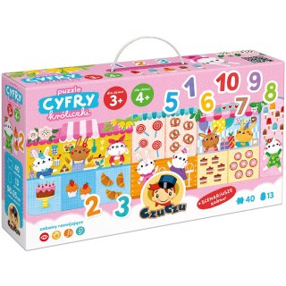 Puzzle Cyfry Króliczki dla dzieci 3 4