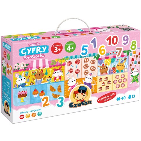 Puzzle Cyfry Króliczki dla dzieci 3 4