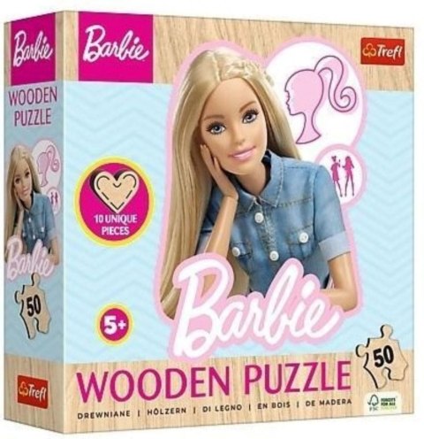 Puzzle drewniane 50el Modna Barbie TREFL 20282 TR