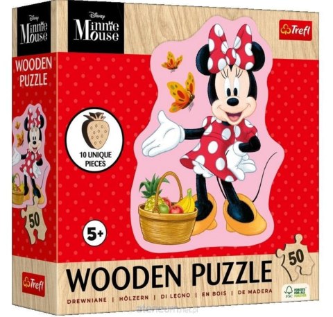 Puzzle drewniane 50el Wesoła Minnie TREFL 20279 TR