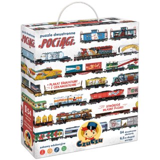 Puzzle dwustronne Pociągi dla dzieci 5