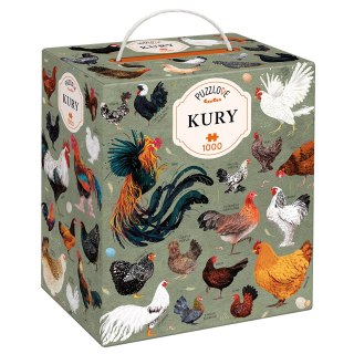 Puzzlove CzuCzu Kury 1000 elementów puzzle rodzinne