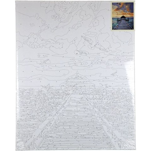 Zestaw kreatywny Malowanie po numerach 40x50cm Pomost nad morzem FLAMINGO LINE