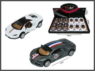 Auto sportowe 12 cm światło i dźwięk 4-kolory 2-rodzaje