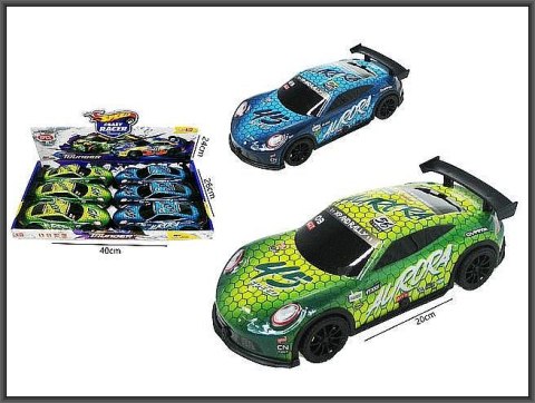 Auto sportowe PVC 20cm ze światłem i z dźwiękiem 2-kolory