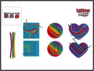 Fingerprint Maze tablica sensoryczna koło serce kwadrat 12-nitek 12,5cm