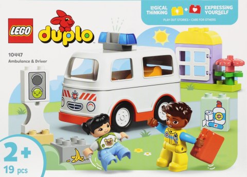 Klocki konstrukcyjne Lego Duplo karetka z kierowcą LEGO 10447