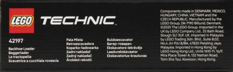 Klocki konstrukcyjne Lego Technic Koparko-ładowarka LEGO 42197