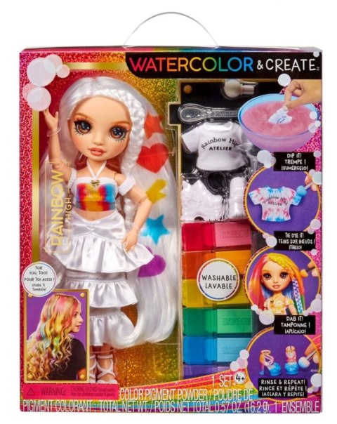 Lalka Rainbow High Watercolor & Create akcesoria MGA 507598EUC