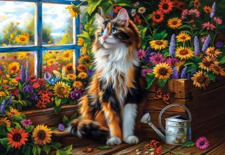 Puzzle 1000 el. Blooming Cat Meditation CASTORLAND C-105342