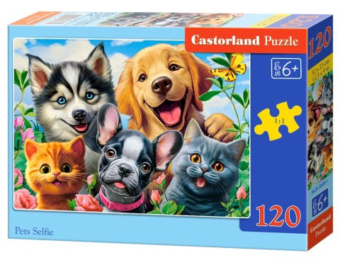 Puzzle 120 el. Pets Selfie CASTORLAND B-13609