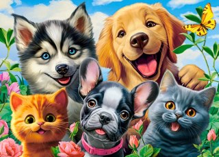 Puzzle 120 el. Pets Selfie CASTORLAND B-13609