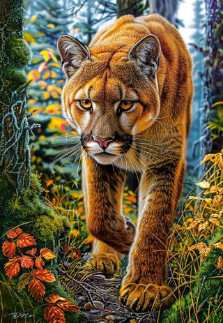 Puzzle 1500 el. Mountain Lion In The Forest CASTORLAND C-152261