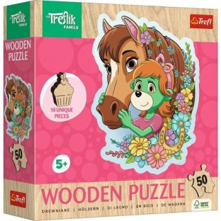 Puzzle drewniane 50 elementów Wesoła Rodzina TREFL 20259 TR