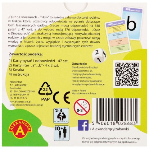 Gra Quiz Mikro przyroda i geografia Polski ALEXANDER 2869 ALX