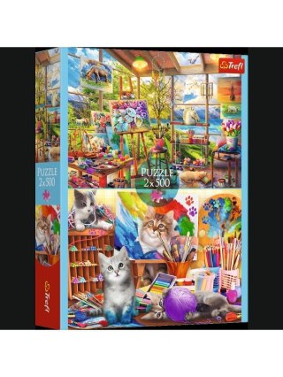 PUZZLE 2X500EL TREFL SZTUKA MALOWANIA PUD6