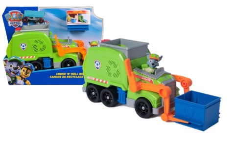 Psi Patrol Rocky i Śmieciarka Crunchin Recycle Truck Spin Master