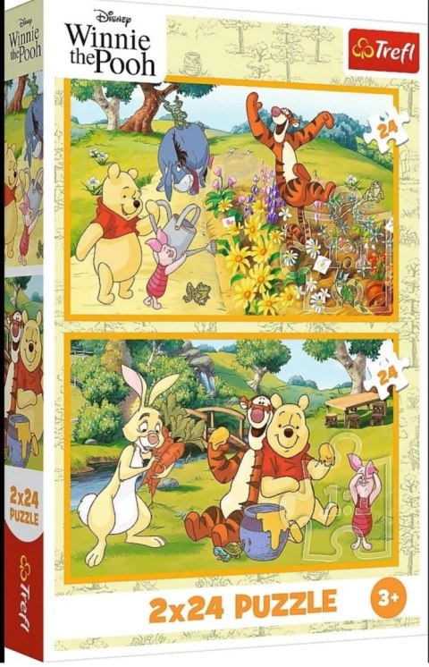 Puzzle 2x24el Kubuś dzień w ogrodzie TREFL 34436 TR